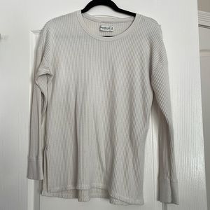 Abercrombie & Fitch cozy waffle long sleeve crew